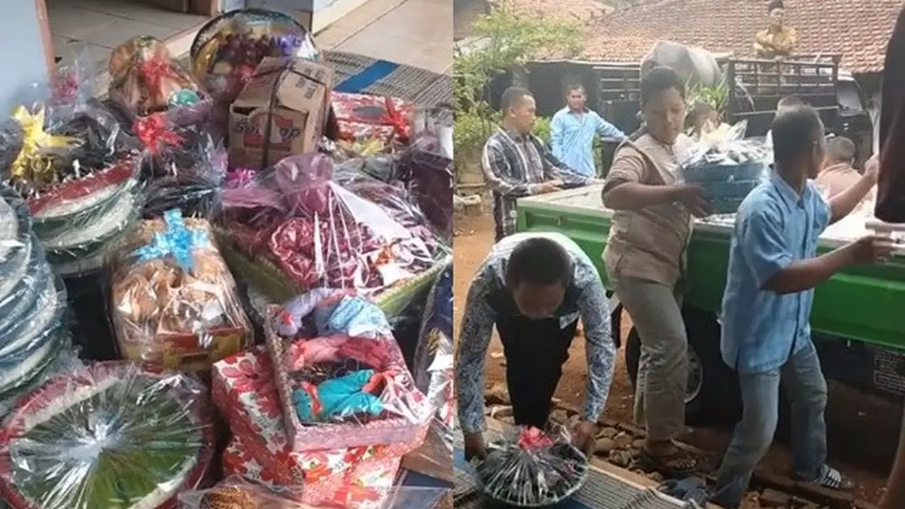 Pria Ini Lamar Kekasih Pakai Satu Mobil Pickup Seserahan, Bikin Salah Fokus