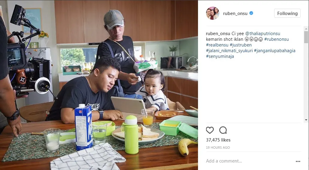 Anak Ruben Onsu jadi bintang iklan (Foto: Instagram)