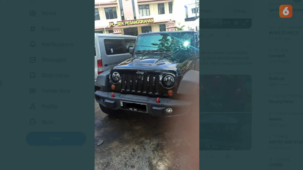 Anak Pejabat Pajak Pengemudi Rubicon Lakukan penganiayaan