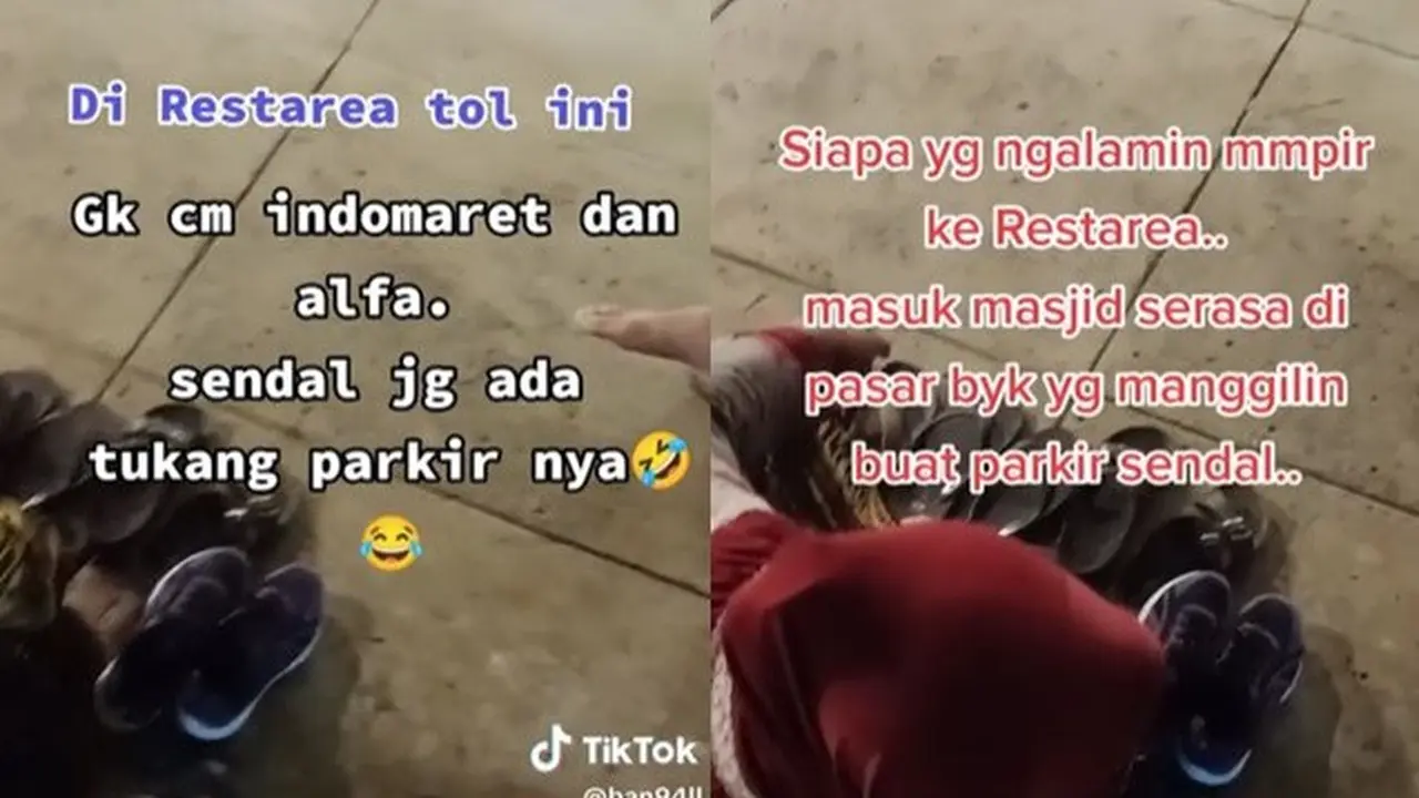 Viral Tukang Parkir Sandal di Masjid Rest Area, Curhat Pemudik Sebut Tak Nyaman