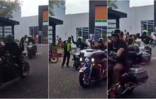 Arogan 'Main Tangan' ke Satpam, Pengendara Moge Kawasaki Ninja H2 ini Diburu Netizen