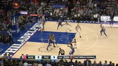 Berita video game recap NBA 2017-2018 antara Philadelphia 76ers melawan New York Knicks dengan skor 108-92.