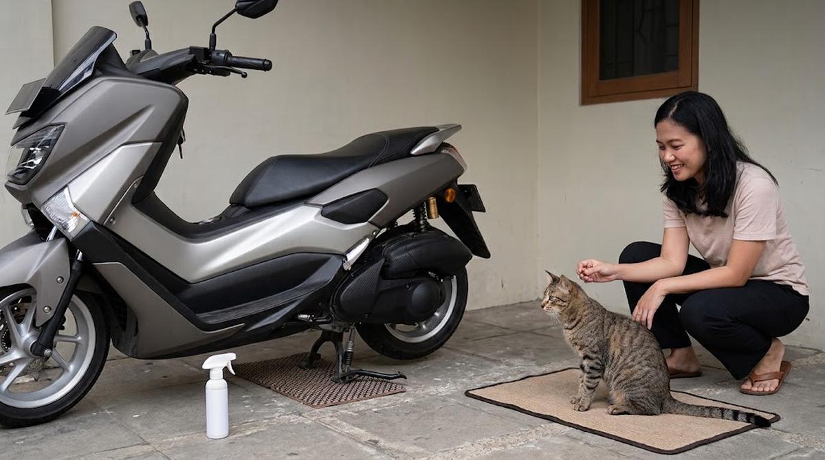 6 Cara Mencegah Kucing Naik ke Jok Motor Tanpa Menyakitinya, Mudah dan Praktis