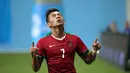 Ekspresi gelandang timnas Indonesia U-23, Ahmad Nufiandani saat gagal menjebol gawang Kamboja di penyisihan Grup A Sea Games 2015 di Stadion Jalan Besar, Singapura, Sabtu (6/6/2015). Indonesia unggul 6-1 atas Kamboja. (Liputan6.com/Helmi Fithriansyah)