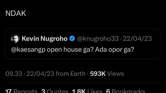 Potret Kaesang Membalas Komentar Netizen di Twitter (Twitter/@kaesangp)