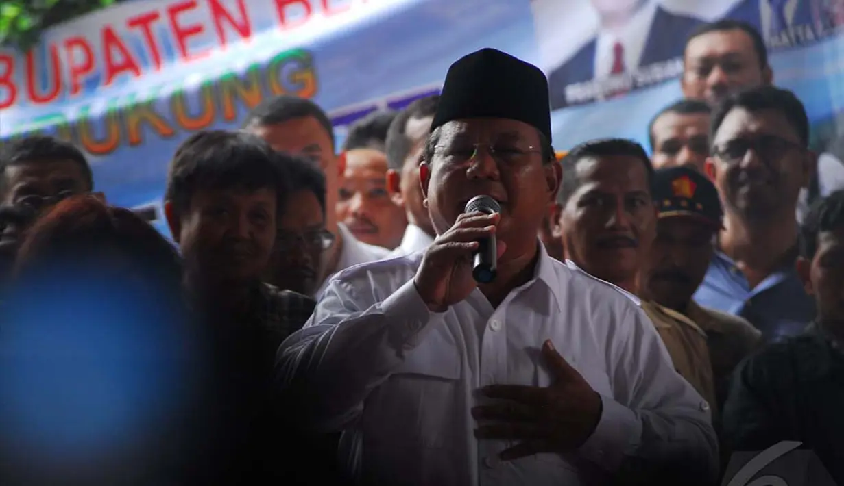 Capres Prabowo Subinto. (Liputan6.com/Miftahul Hayat).