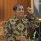 Kepala BPK RI Hadi Poernomo mengapresiasi langkah Pemprov DKI yang berani mengawasi anggaran yang dikelola oleh Bank DKI, Jakarta, Rabu (16/4/2014) (Liputan6.com/Herman Zakharia).