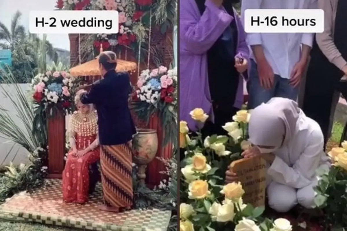 Calon Suami Meninggal H-16 Jam Sebelum Nikah, Cewek Ini Berusaha Tegar saat Pemakaman