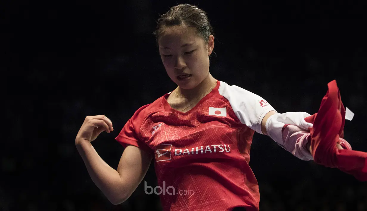 Sayang langkah Nozomi Okuhara di BCA Indonesia Open 2017 terhenti di babak 16 besar. (Bola.com/Vitalis Yogi Trisna)