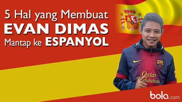 Video motion grafis menerangkan 5 hal yang membuat Evan Dimas mantap menjalani program di Espanyol B dan berangkat ke Spanyol pada 1 februari 2016 mendatang.