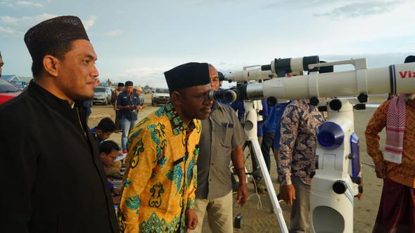 Pemantauan Hilal 1 Ramadan 1444 H di Papua. (Liputan6.com/Katharina Janur/Kemenag Papua)