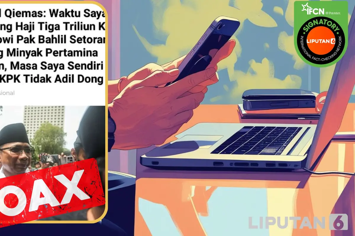 Cek fakta artikel Yaqut Cholil Qoumas sebut Bahlil serahkan uang minyak Pertamina ke Jokowi