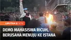 Unjuk rasa menolak kenaikan harga BBM yang digelar mahasiswa di kawasan Patung Kuda, Gambir, Jakarta Pusat ricuh. Perilaku pengunjuk rasa berubah menjadi anarkistis setelah aksi teatrikal. Sejumlah mahasiswa merusak pagar kawat berduri yang telah dip...