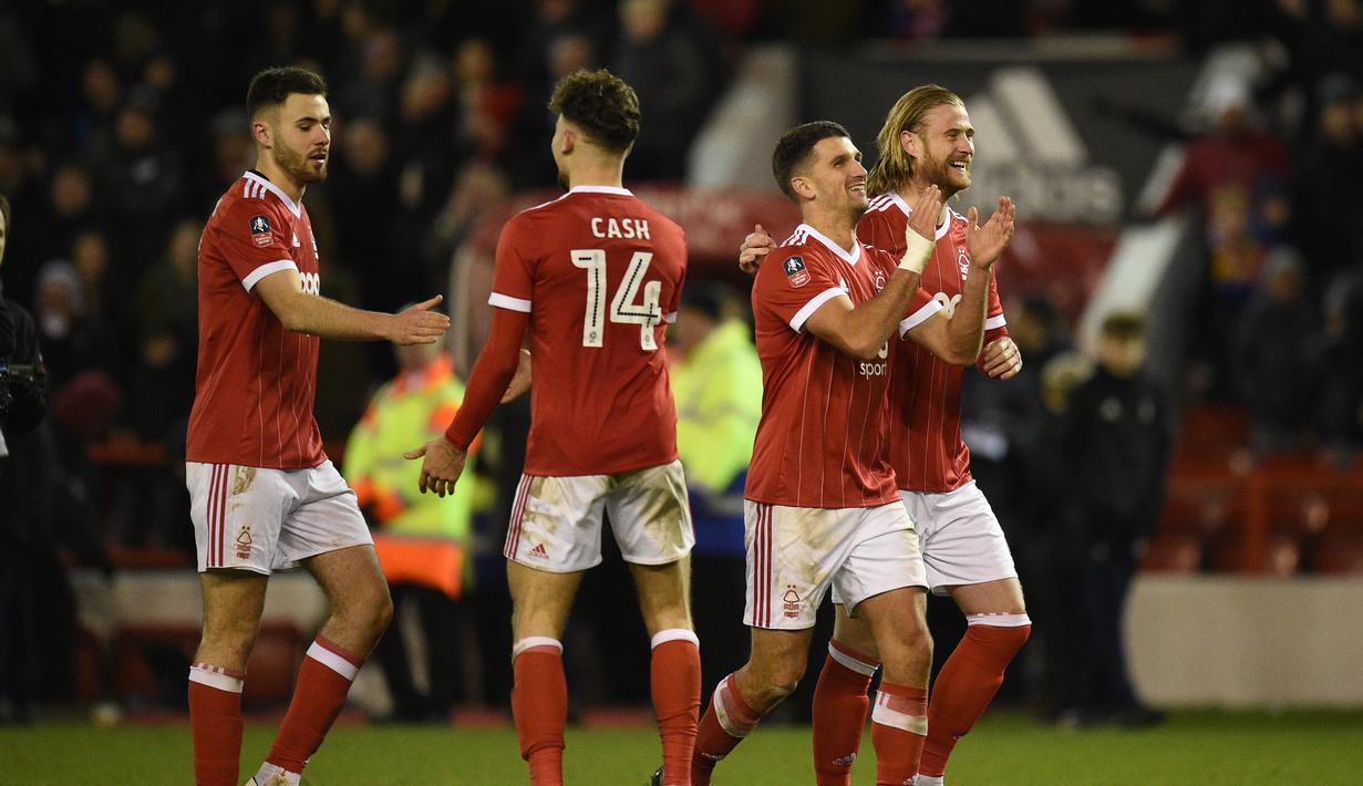2. Nottingham Forest - Klub Inggris yang disegani pada era 70an karena gelar yang diraih pada masa tersebut. Tercatat Nottingham Forest meraih dua gelar Liga Champions pada musim 1978-79 dan 1979-80. (AFP/Oli Scarff)