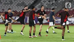 Sebelumnya, skuad Garuda telah melakukan dua sesi latihan di Stadion Madya, Kompleks Gelora Bung Karno, Jakarta. (Liputan6.com/Angga Yuniar)