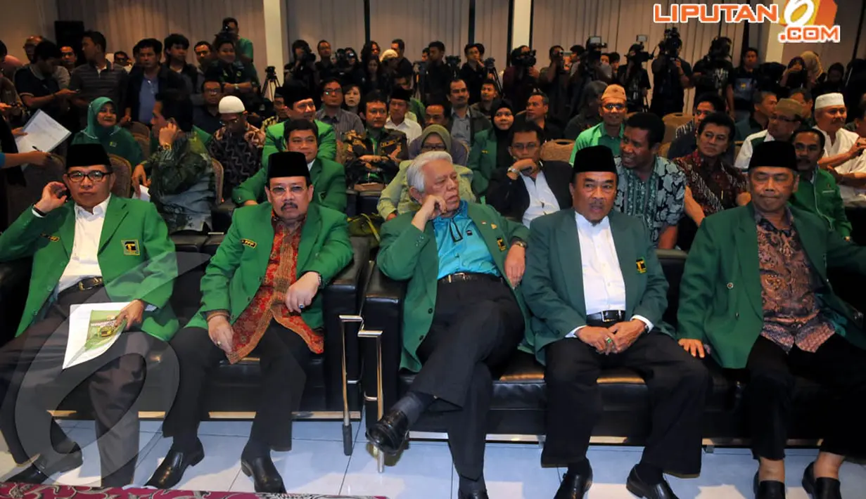 Para peserta yang menghadiri Rapimnas pada Sabtu (19/4/14) ini adalah 26 Ketua Dewan Pengurus Wilayah (DPW) tingkat provinsi, 21 pengurus DPP dan para ketua majelis PPP. (Liputan6.com/Johan Tallo)