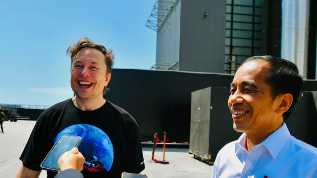 6 Potret Presiden Jokowi Bertemu Elon Musk, Sambangi Pabrik Roket Space X