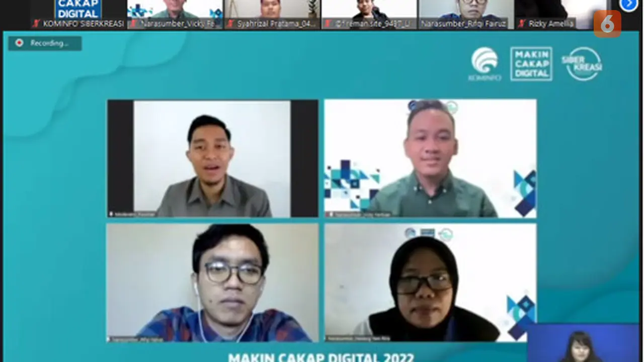 Webinar Masyarakat Melawan Konten Negatif (Liputan6.com/istiemwa)