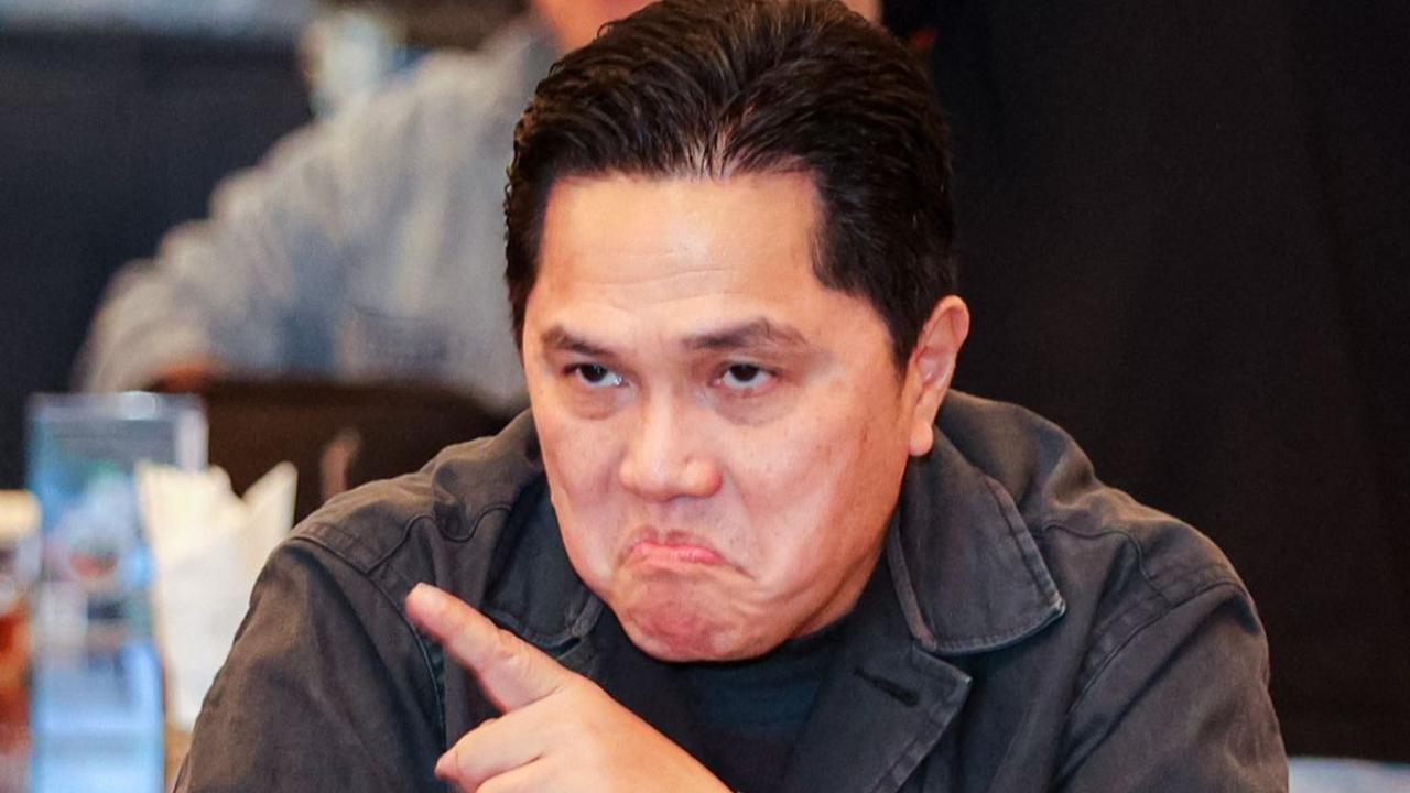Erick Thohir terlihat begitu ekspresif saat menyaksikan pertandingan Timnas Indonesia vs Irak.