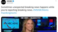Tweet NBC mengenai anak yang memotong siaran langsung ibunya (Liputan6.com/Twitter MSNBC)
