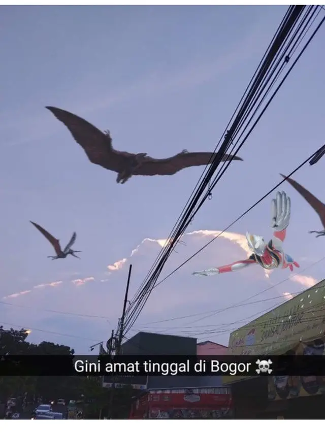 6 Editan Foto Jika Manusia Tinggal Bareng Dinosaurus Ini Kocak