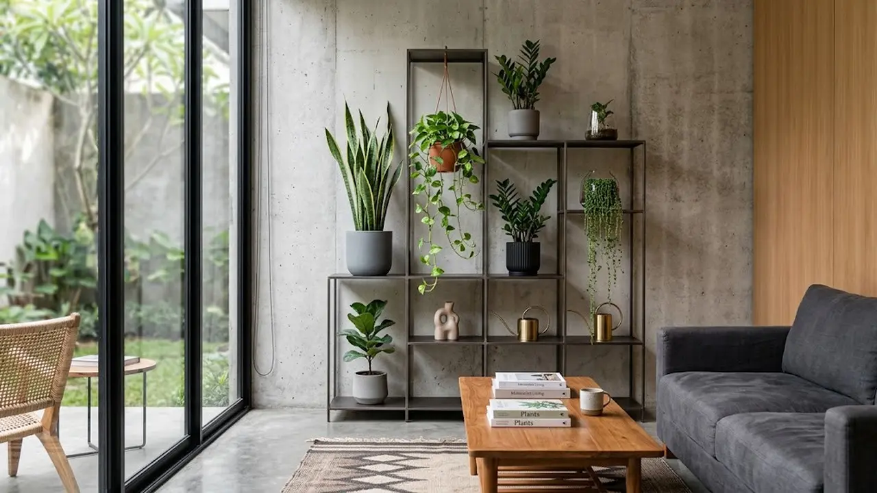 Tanaman Minimalis Ruang Indoor Unik/AI Generated
