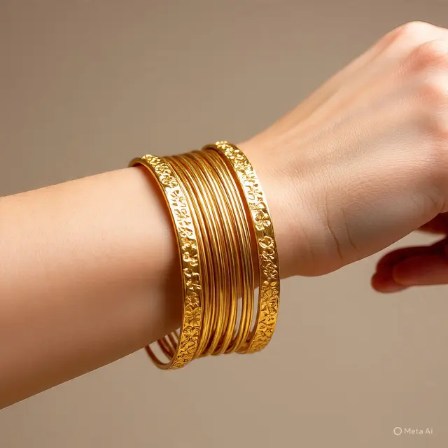 Gelang Emas 24 Karat Keroncong