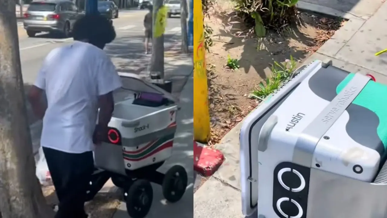 Robot Pengantar Makanan Dirampok Warga