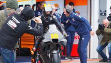 Luca Marini jalani debut dengan Repsol Honda di tes MotoGP Valencia (X/Simon Patterson)