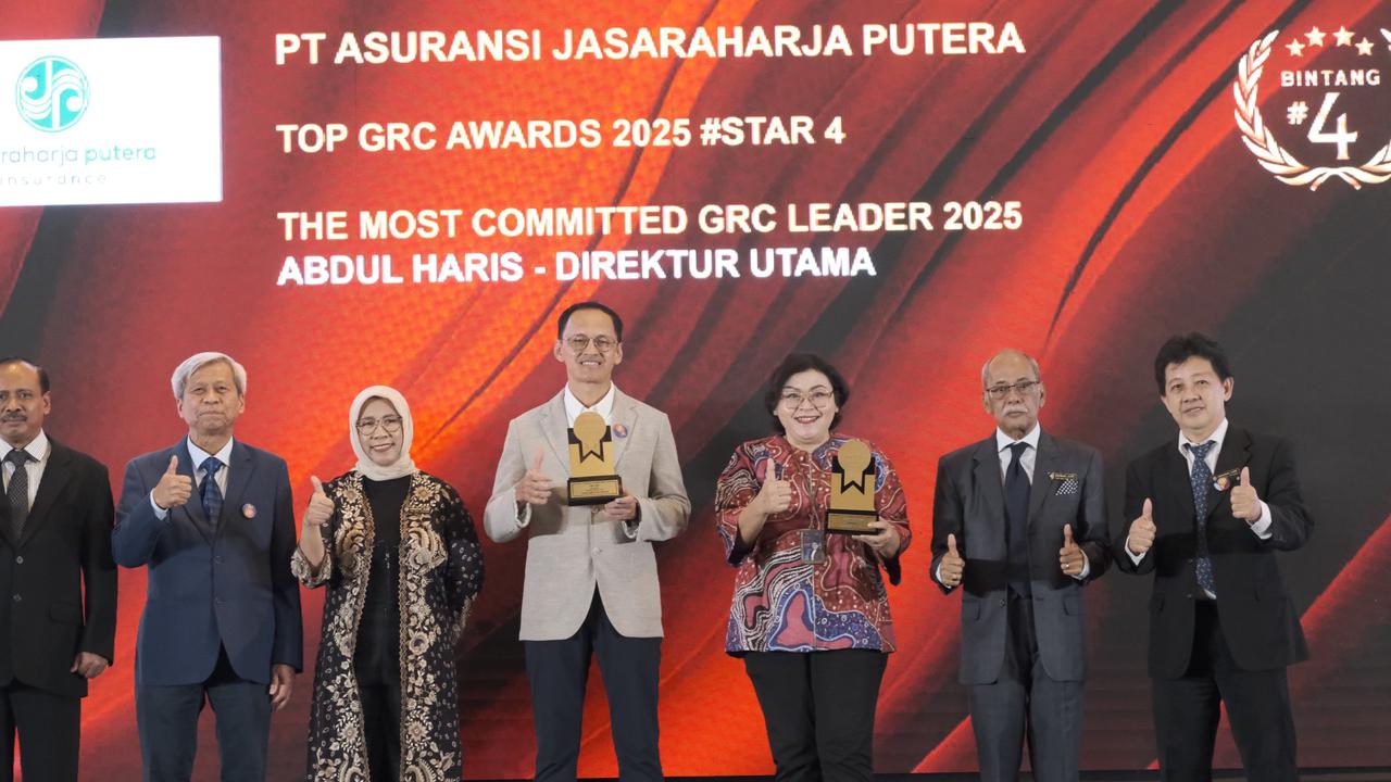 Jasaraharja Putera Raih Dua Penghargaan TOP GRC Awards 2025 di Bidang Tata Kelola & Manajemen Risiko