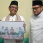 Menko Polhukam Mahfud Md mengenang KH Abdurrahman Wahid alias Gus Dur dan KH Abdullah Faqih saat mengunjungi Ponpes Langitan, Tuban, Jawa Timur. (Foto: Istimewa)