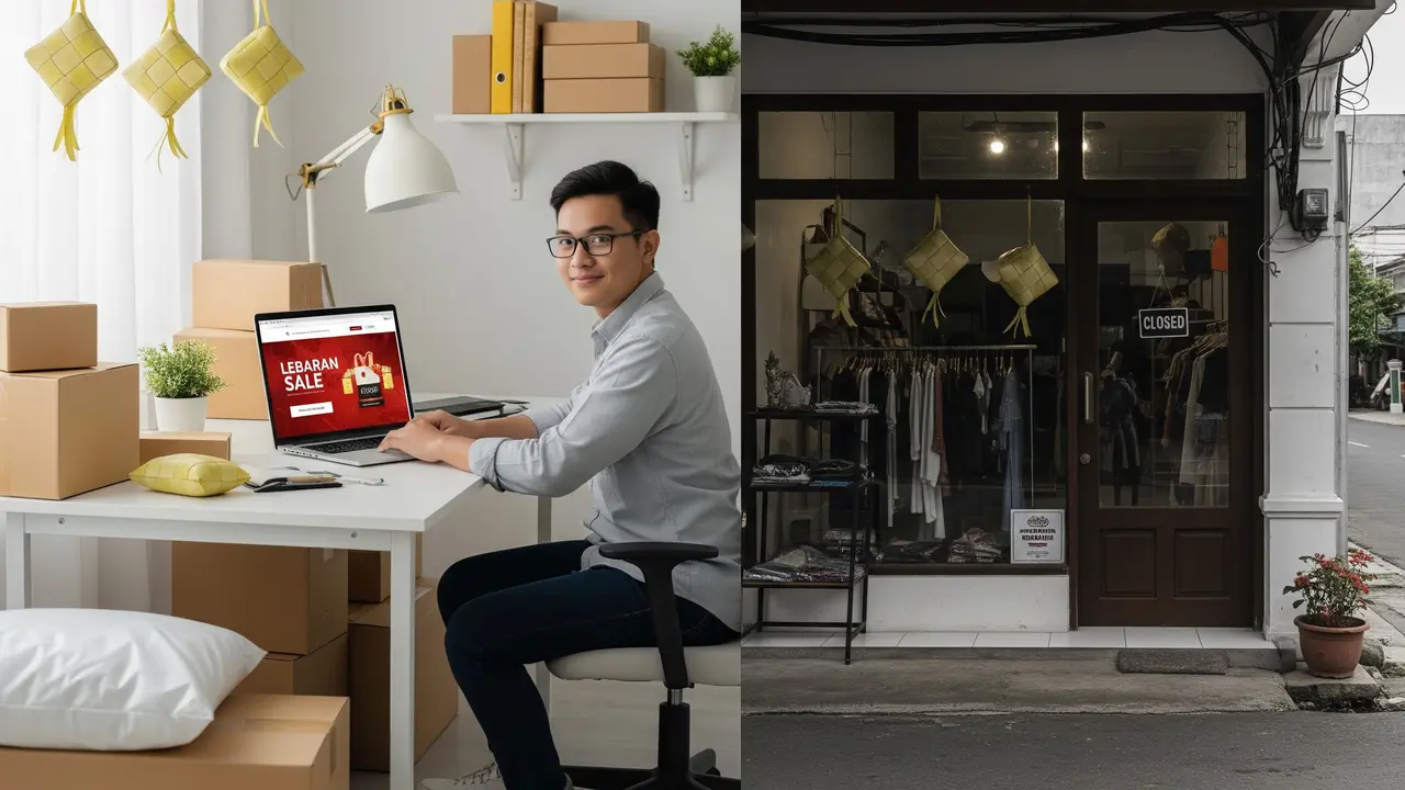 Bisnis Online vs Offline Setelah Lebaran untuk Pemula