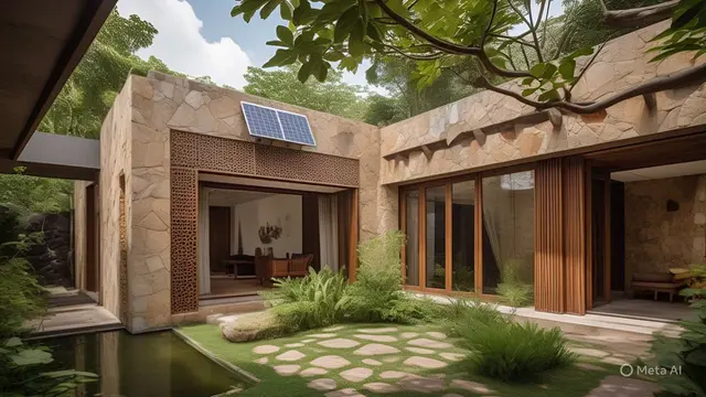 Desain Rumah Rustic Islami