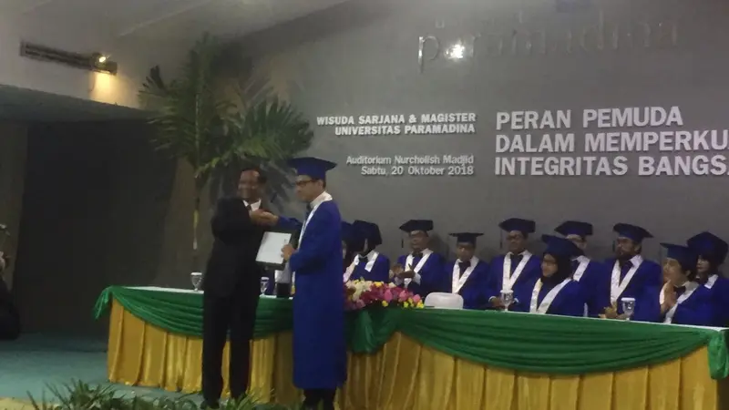 Mahfud MD berhasil meraih Paramadina Award 2018