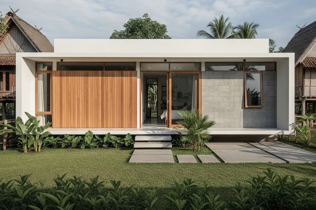Rumah Sederhana 1 Lantai di Desa dengan Desain Modern