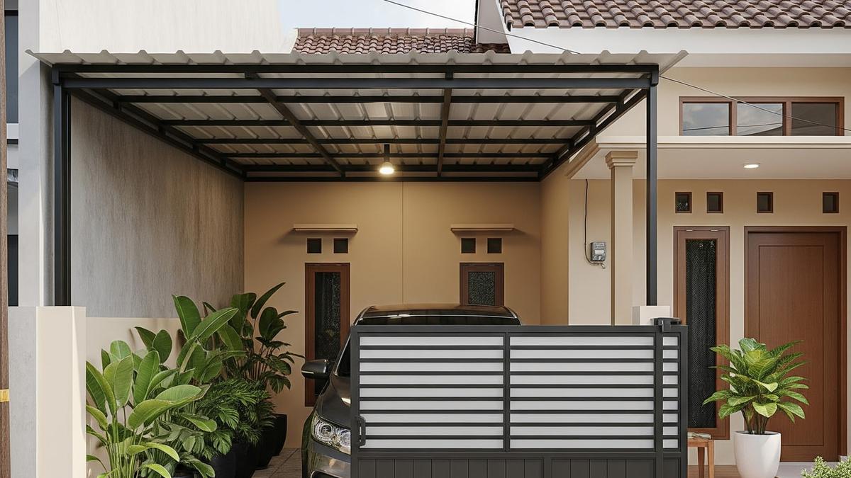 9 Desain Carport untuk Mobil Besar di Lahan Sempit, Solusi Fungsional