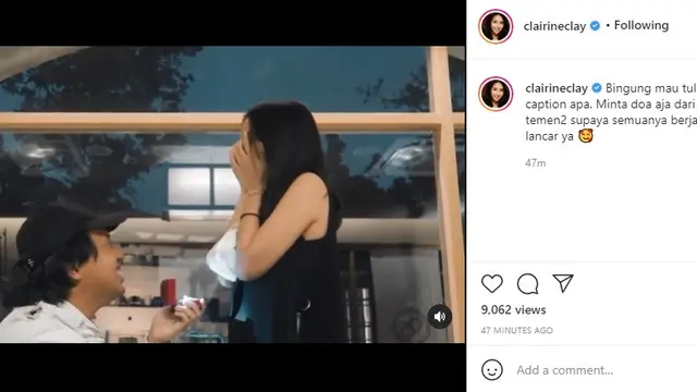 Joshua Suherman - Clairine Clay (Foto: Instagram/@clairineclay)