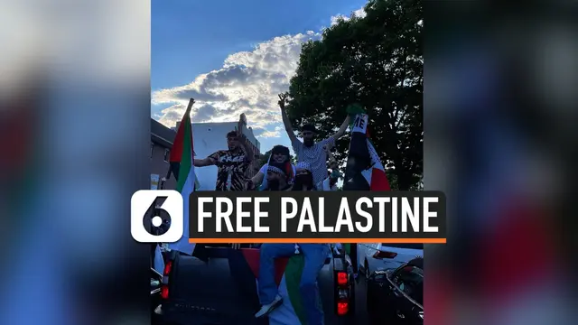 VIDEO: Bella Hadid Turun ke Jalanan Kibarkan Bendera dan Bela Palestina