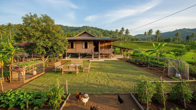 Rumah Kampung dengan Halaman untuk Tempat Berkumpul