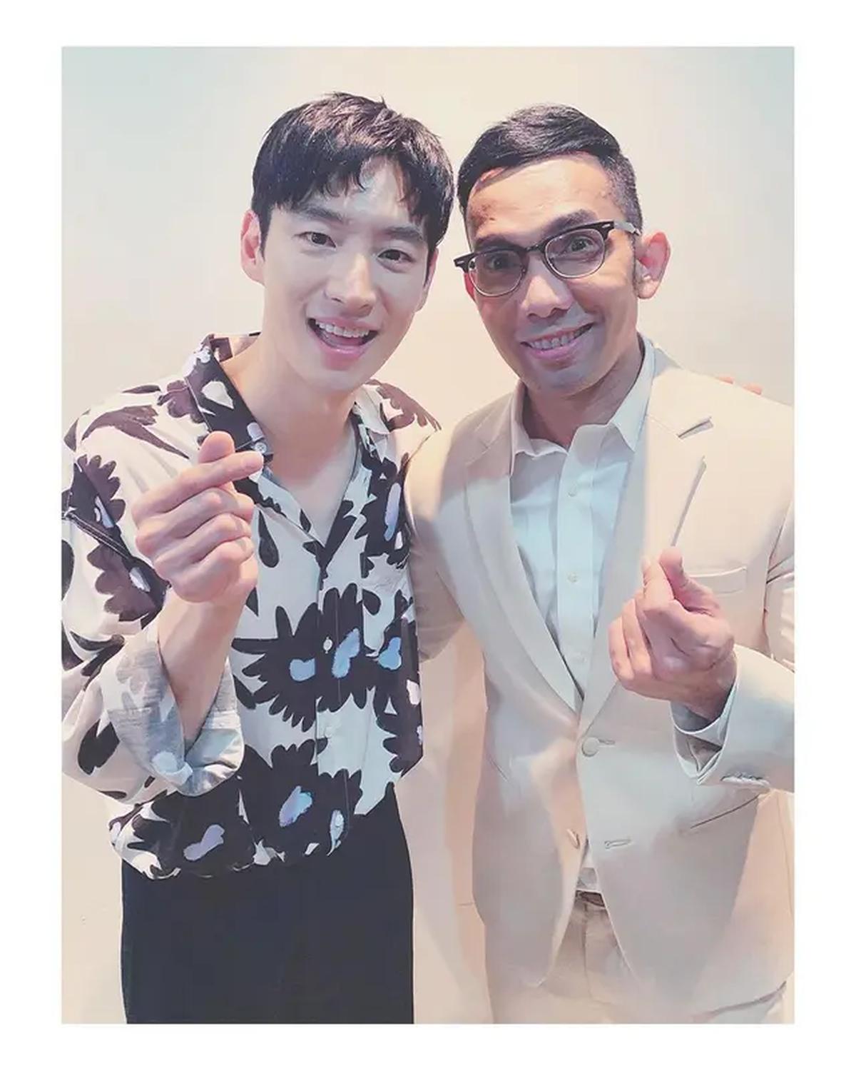 Indra Herlambang dan Artis Kpop, Lee Je Hoon (Sumber: Instagram/indraherlambang)