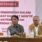 Konferensi pers YLKI bersama jaringan pegiat pengendalian tembakau Indonesia &ldquo;Menyoal Komitmen Pemerintah dalam Melindungi Masyarakat dari Zat Adiktif Melalui Peraturan Pemerintah tentang Kesehatan&rdquo; di Jakarta pada Rabu, 22 November 2023. (Dok Liputan6.com/Fitri Haryanti Harsono)