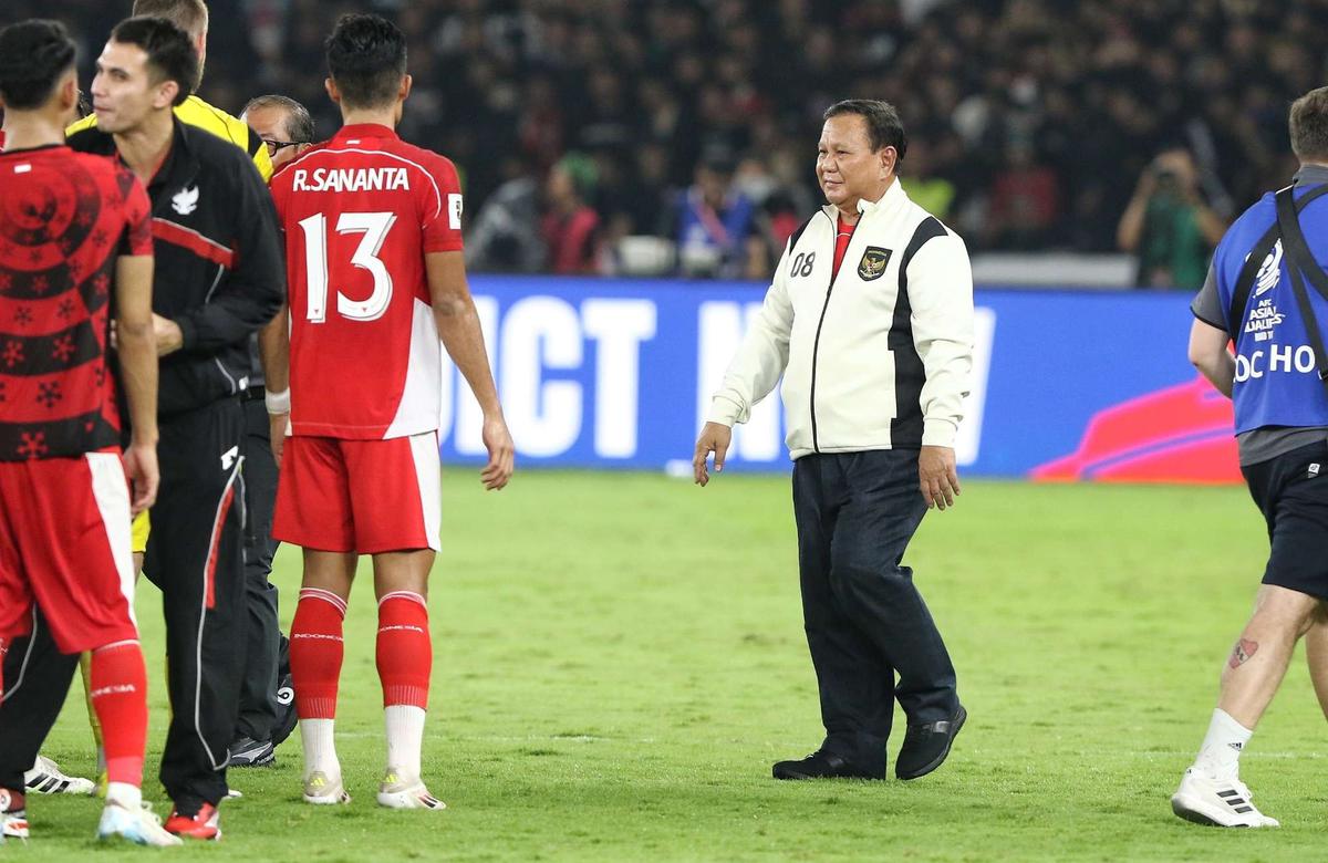 Prabowo beri selamat ke pemain Timnas Indonesia