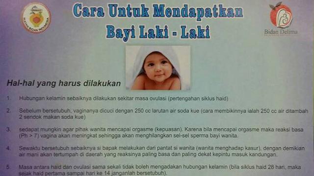 [Bintang] Infografis kiat jitu miliki bayi lelaki dari Ikatan Bidan Indonesia