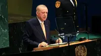 Pidato Erdogan di Sidang PBB Bikin Israel Walk Out, Palestina Tepuk Tangan