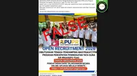 Cek Fakta: Tidak Benar Tautan Pendaftaran Lowongan P3-TGAI di Kementerian PUPR