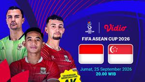 Nonton Indonesia vs Singapura - FIFA ASEAN Cup 2026 dalam Tayangan 4K di Vidio