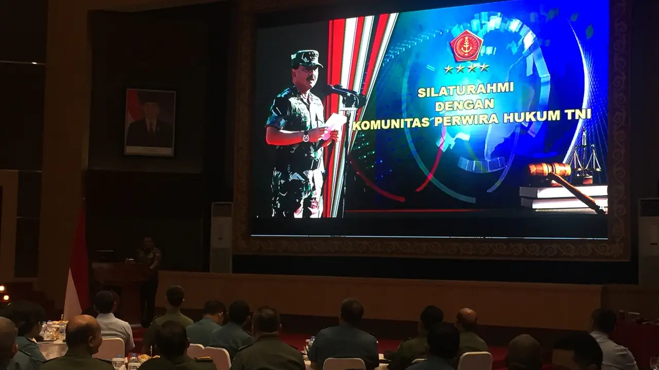 Silaturahmi dengan Komunitas Perwira Hukum TNI. (Liputan6.com/Radityo Priyasmoro)