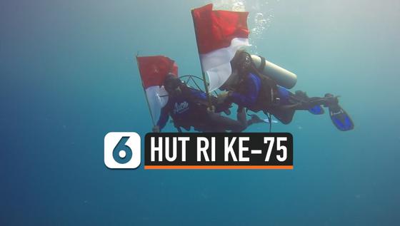 VIDEO: 20 Penyelam Kibarkan Merah Putih di Kedalaman 20 Meter