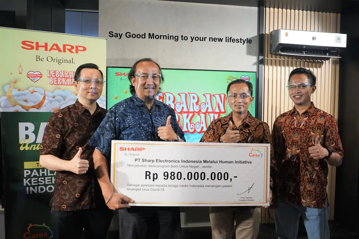 Sharp Indonesia Donasikan Rp 980 Juta Wujud Apresiasi Perjuangan Tenaga Kesehatan Indonesia Tangani COVID-19