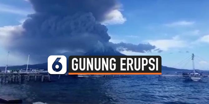 VIDEO: Detik-Detik Gunung Ili Lewotolok NTT Erupsi